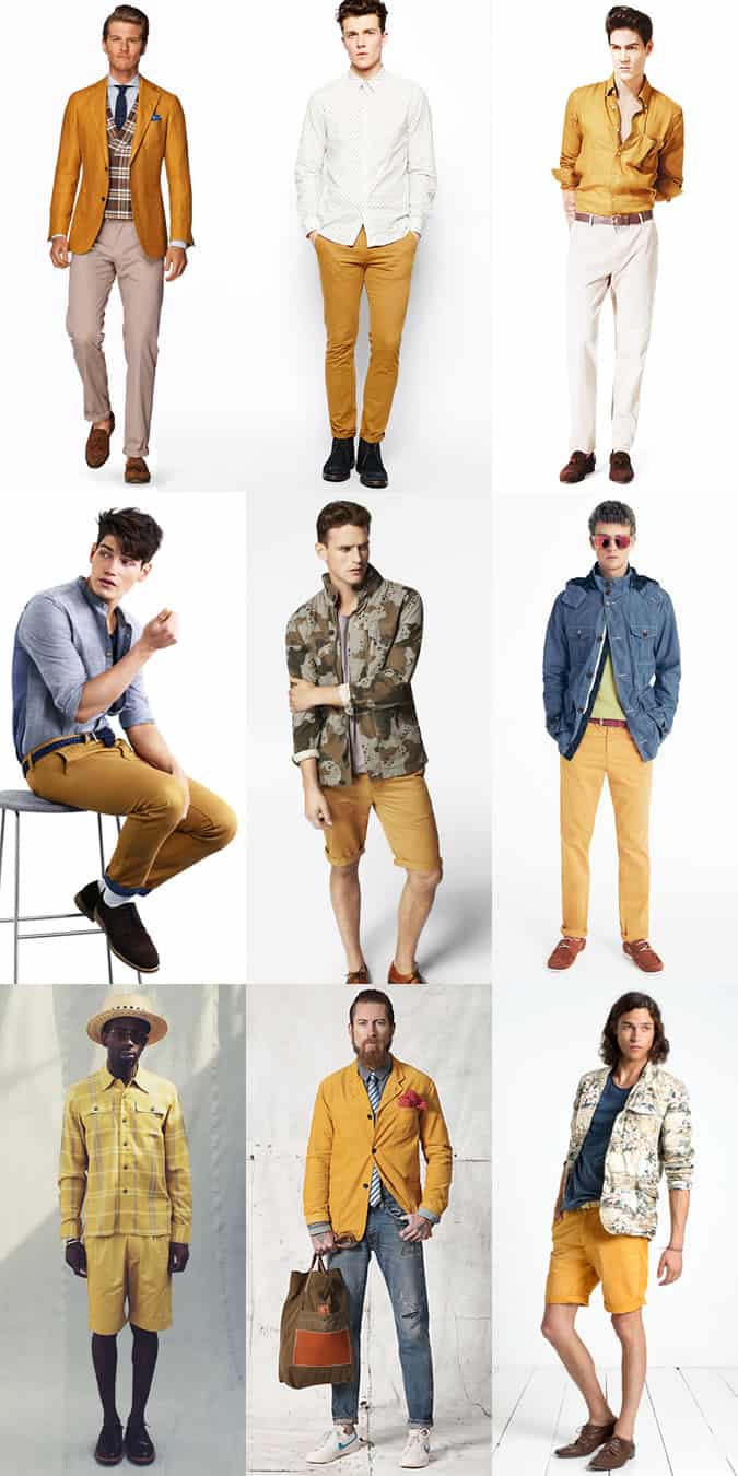 Men's Mustard Yellow Garments - Spring/Summer Outfit Inspiration Lookbook