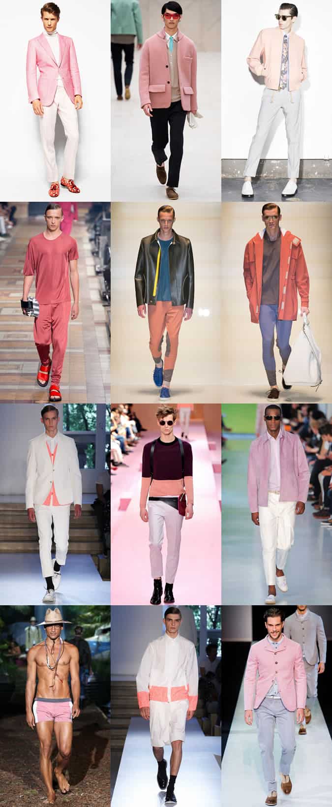 Pink Clothing On The SS14 Menswear Runways