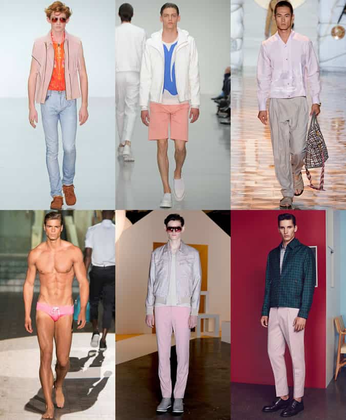 Pink Clothing On The SS15 Menswear Runways