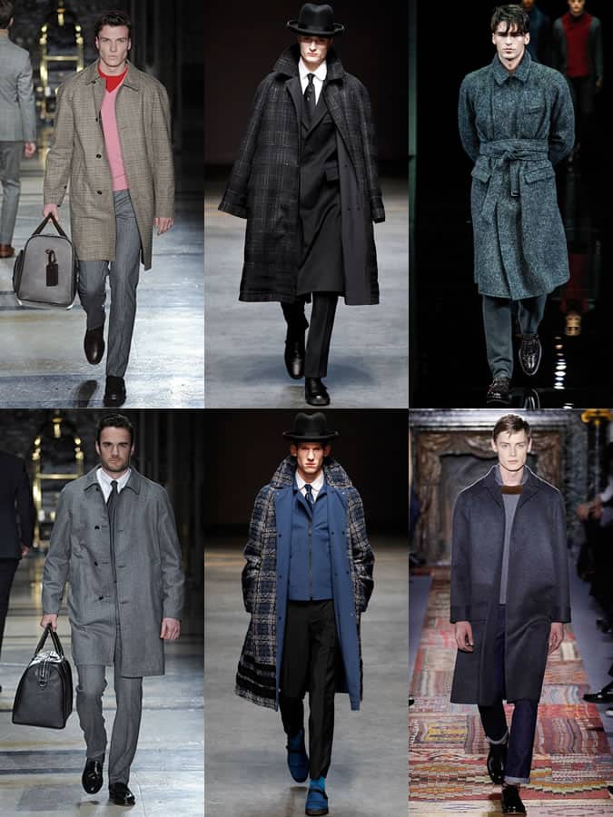 Raglan Sleeve Coats On The AW14 Menswear Runways