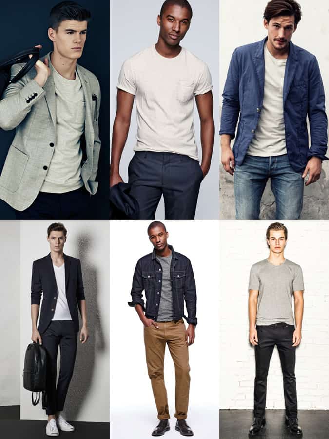 Men's Basic T-Shirt Outfit Inspiration Lookbook