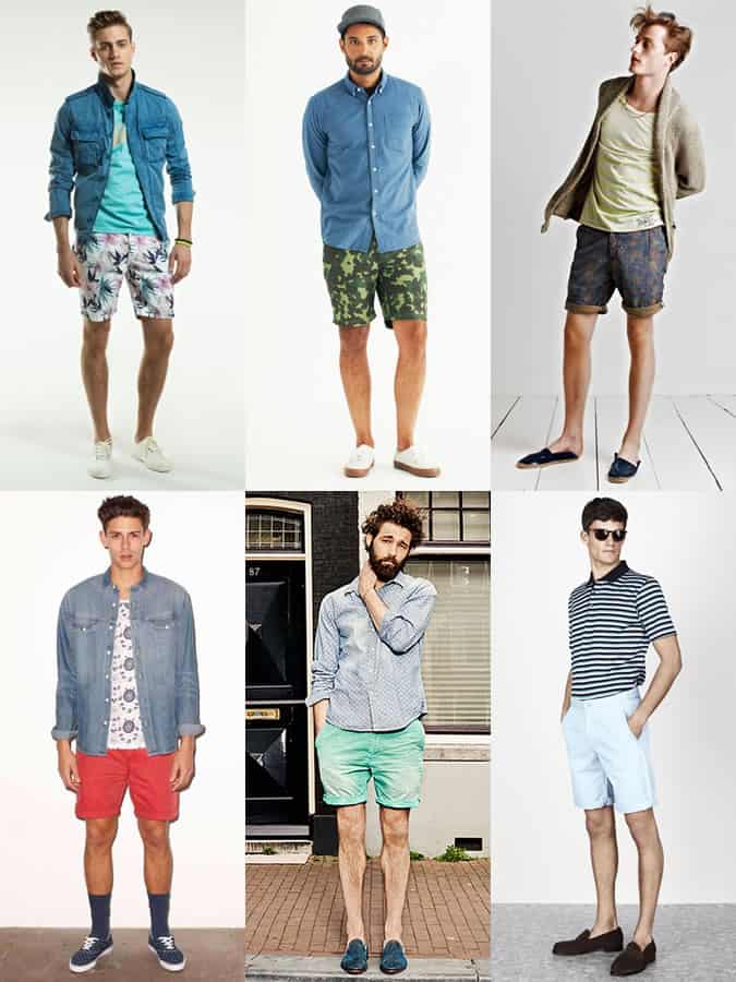 Men's Patterned/Coloured Shorts Summer Holiday Outfit Inspiration Lookbook