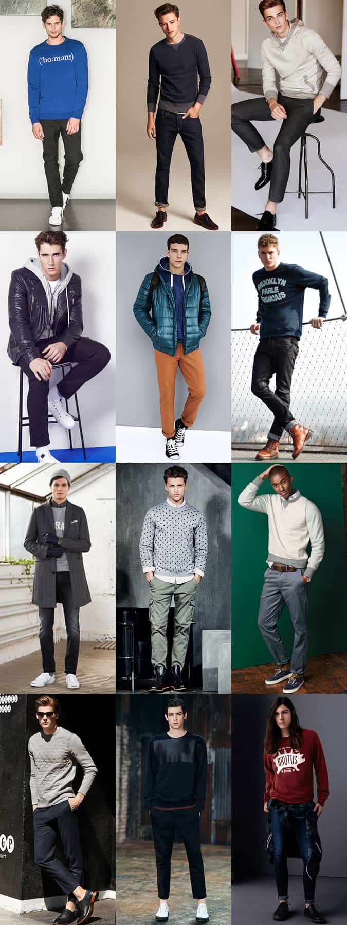 Men's Luxe Sweatshirts & Hoodies Street Wear Outfit Inspiration Lookbook