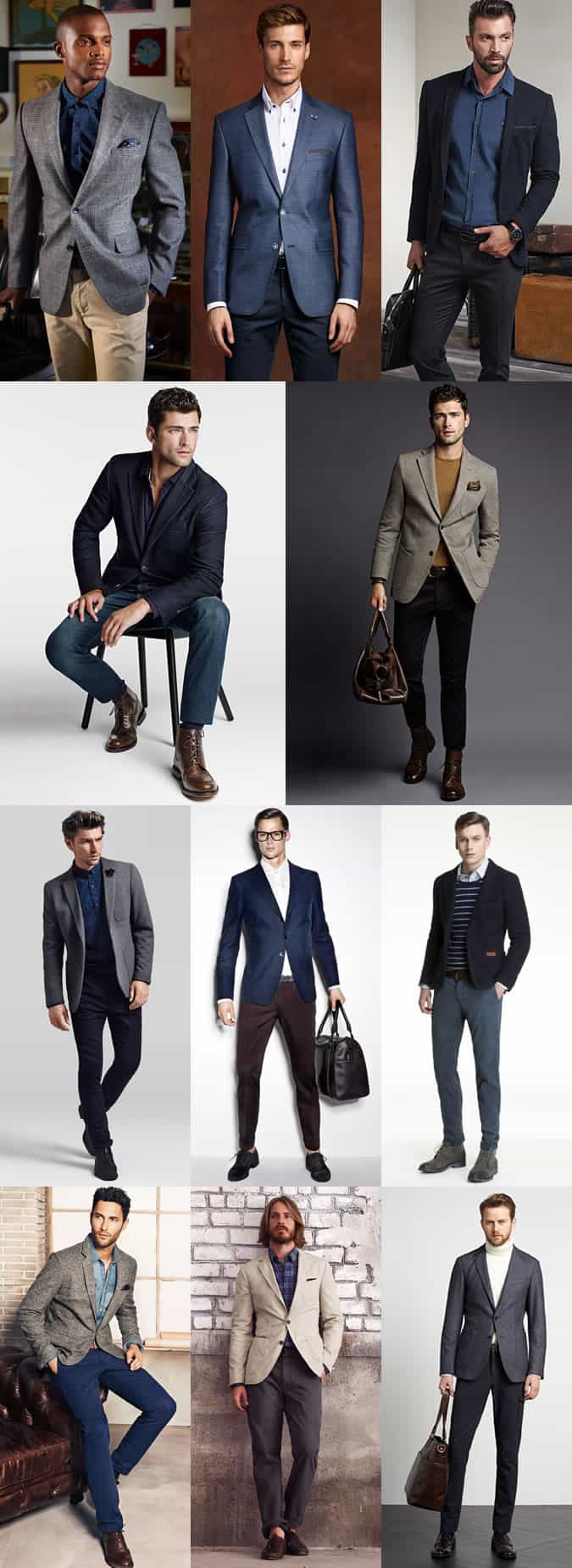 Men's Autumn/Winter Business-Casual Outfit Inspiration Lookbook - Blazers and Sports Coats