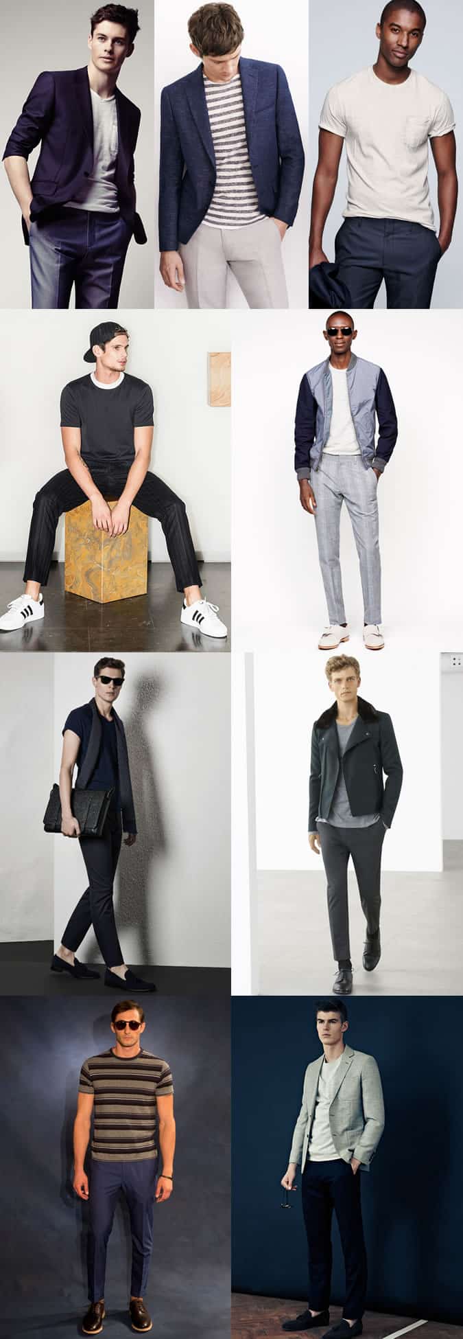 Men's T-shirts With Trousers Outfit Inspiration Lookbook