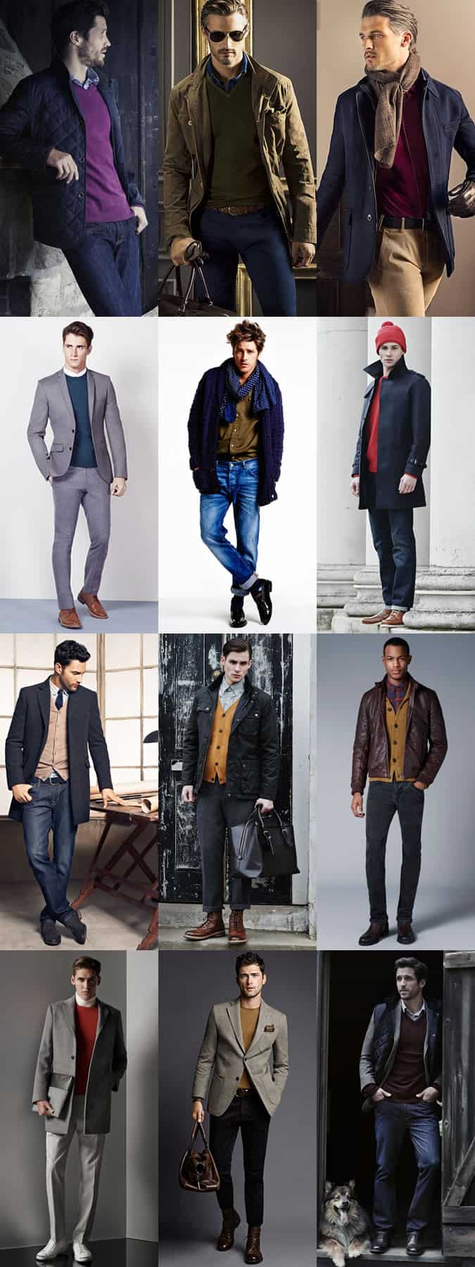 Men's Colour Layering Outfit Inspiration Lookbook