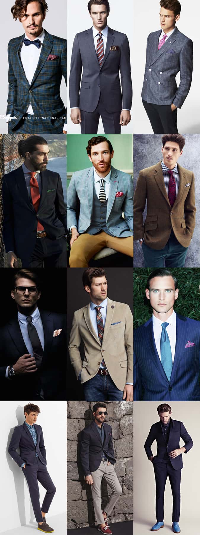 Men's Pocket Square and Tie Combinations Lookbook