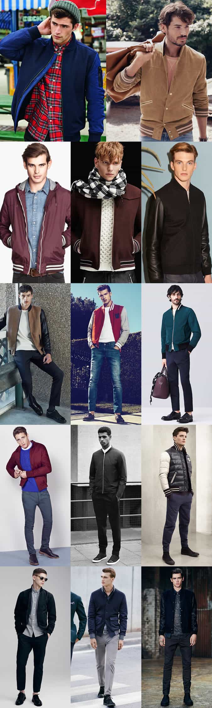Men's Sports Jackets & Bombers Street Wear Outfit Inspiration Lookbook