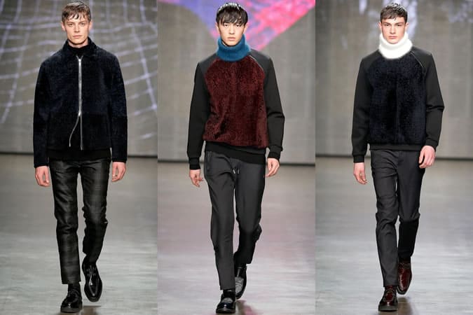 Men's Shearling Knitwear On Iceberg AW14 Menswear Runway