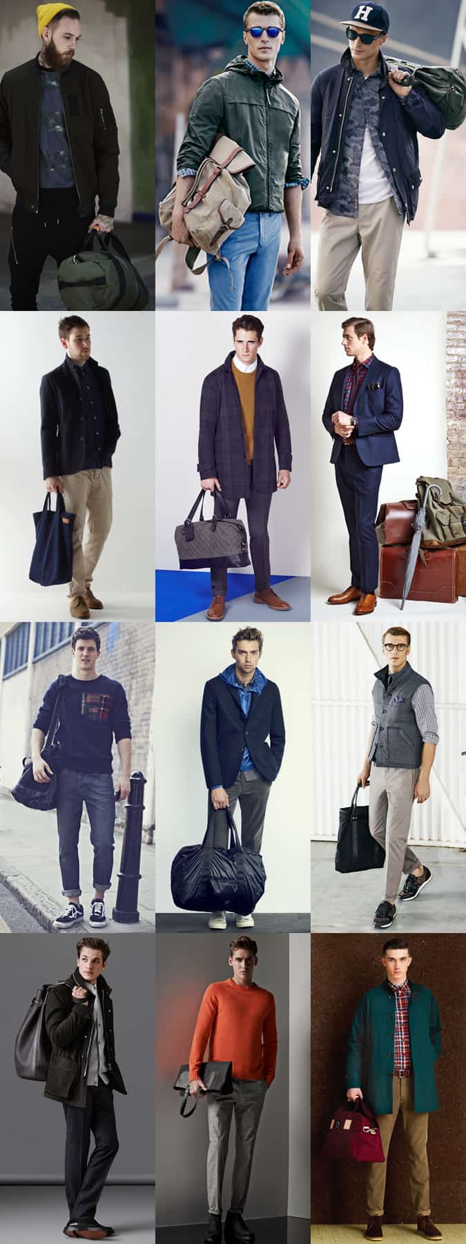 Men's Suede and Canvas Bags - Backpacks, Totes, Holdalls and Duffles - Outfit Inspiration Lookbook