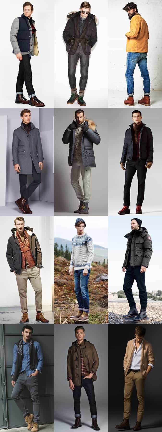 Men's Heavy Duty, Practical Outdoor/Hiking/Worker Boots - Autumn/Winter Outfit Inspiration Lookbook