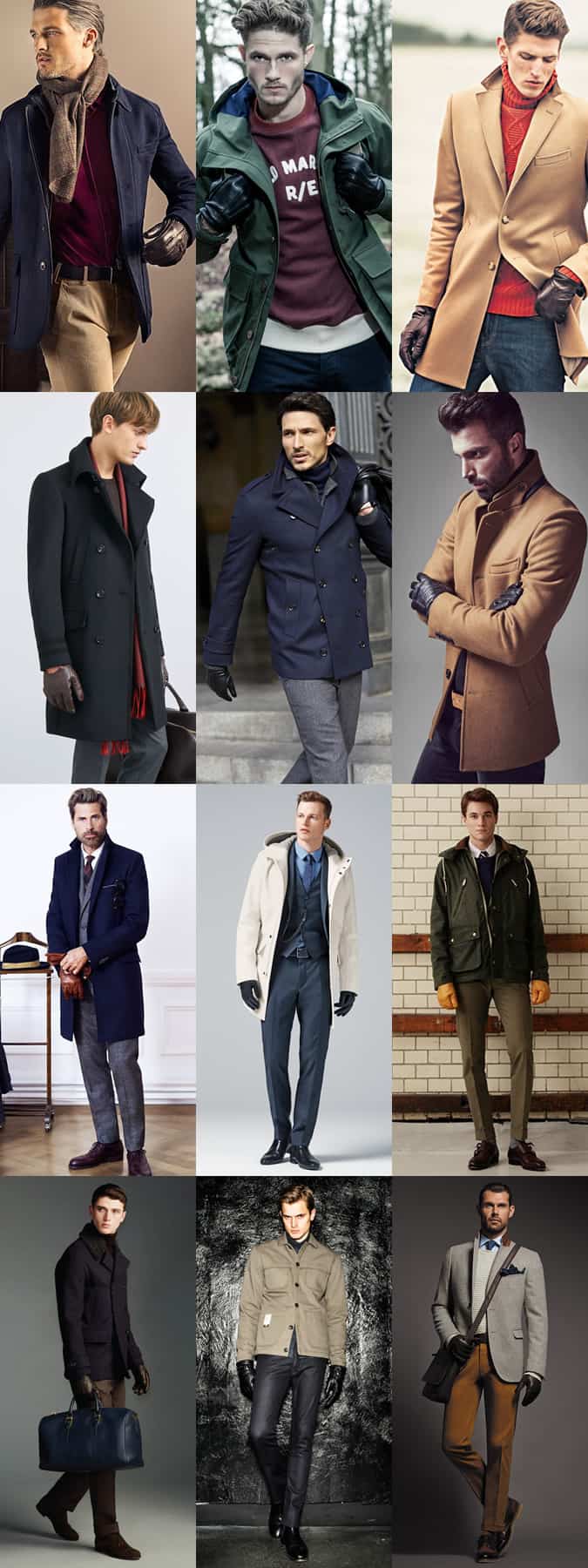 Men's Leather and Driving Gloves - Autumn/Winter Outfit Inspiration Lookbook
