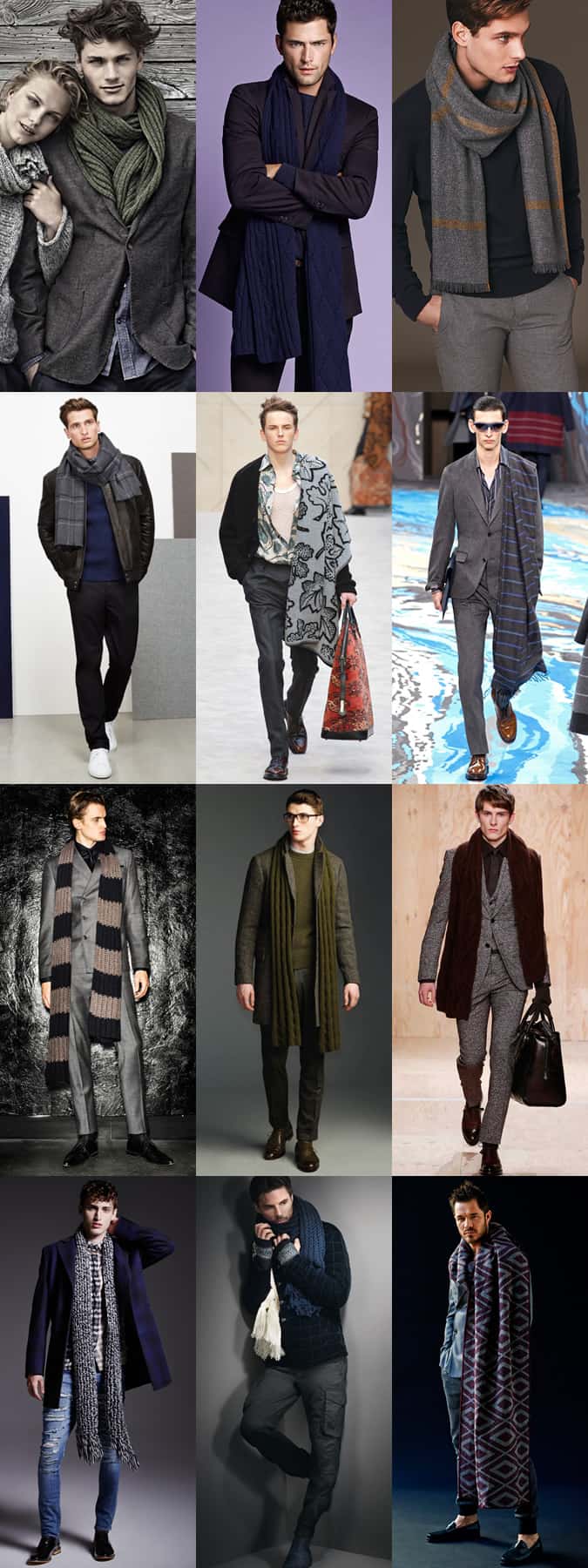 Men's Oversized Scarves and Mankets - Autumn/Winter Outfit Inspiration Lookbook