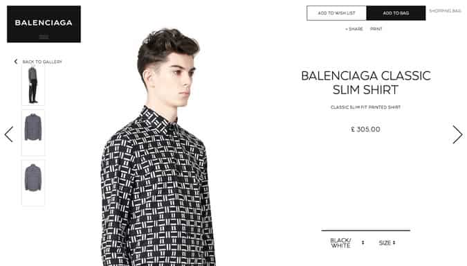 Balenciaga Global Website