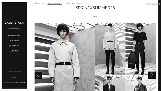 Balenciaga Global Website