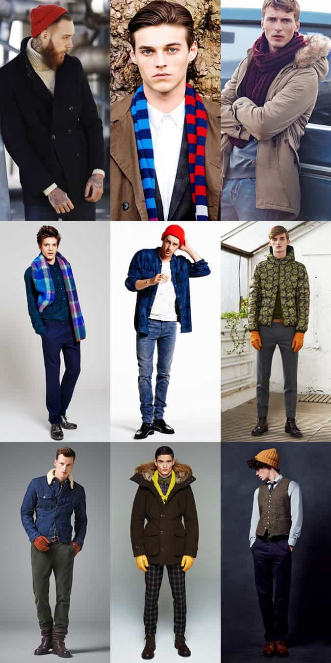 Men's Colourful Autumn/Winter Accessories - Hats, Scarves, Gloves - Outfit Inspiration Lookbook