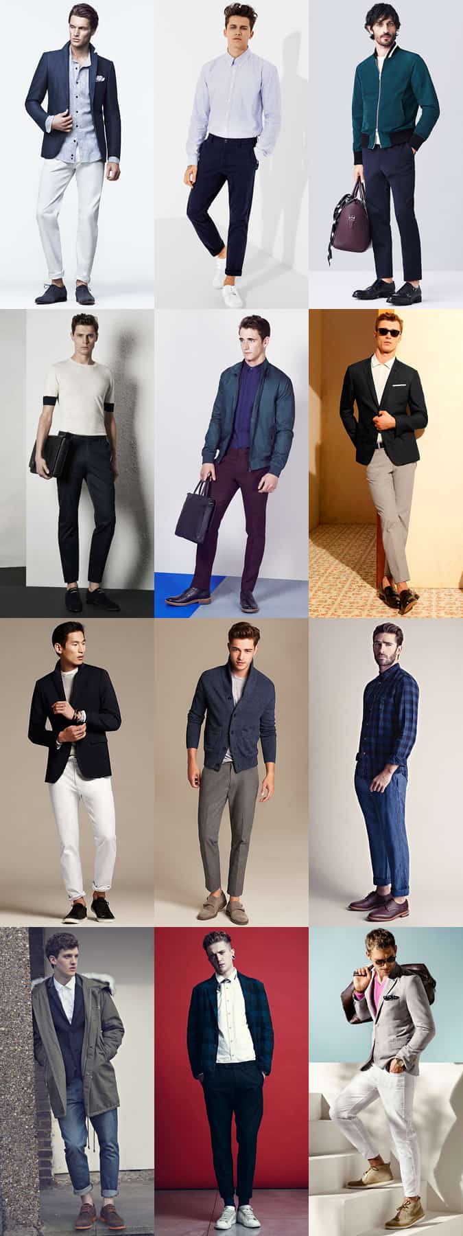 Men's Sockless, Tieless & Beltless Outfit Inspiration Lookbook