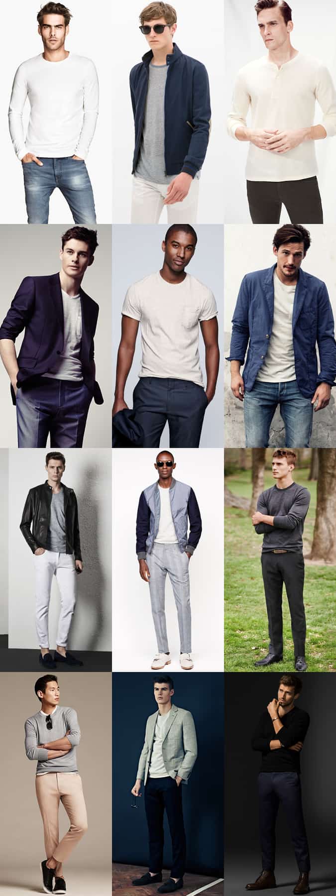 Men's Basic T-Shirts Outfit Inspiration Lookbook