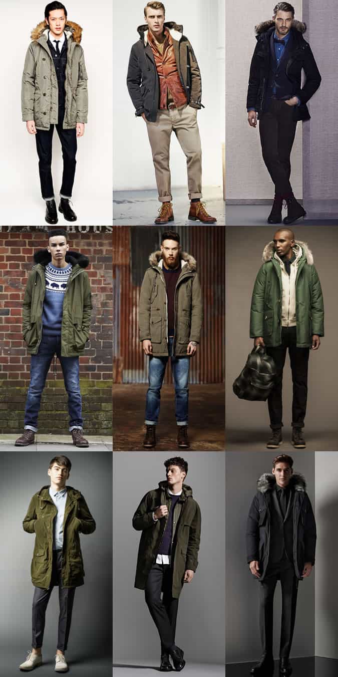 Men's Parka Jacket Outfit Inspiration Lookbook