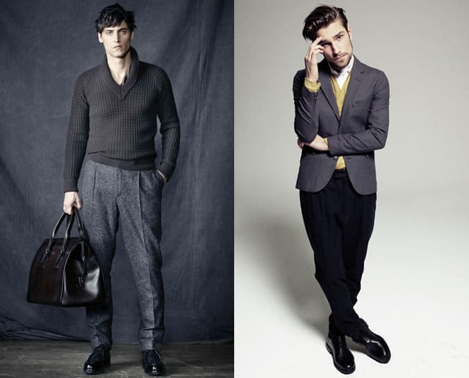 Men's Casual Trousers & Chinos With A Central Crease Down The Front