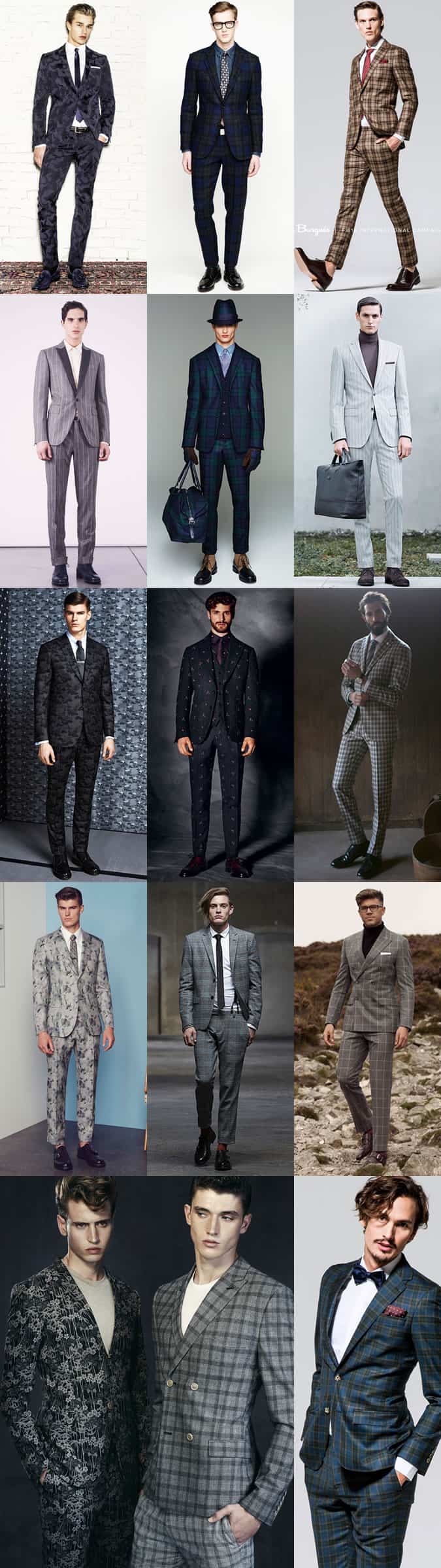 Men's Patterned Suits & Separates Outfit Inspiration Lookbook