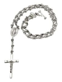 Bikerringshop Jesus Skull Sterling Silver Gothic Necklace
