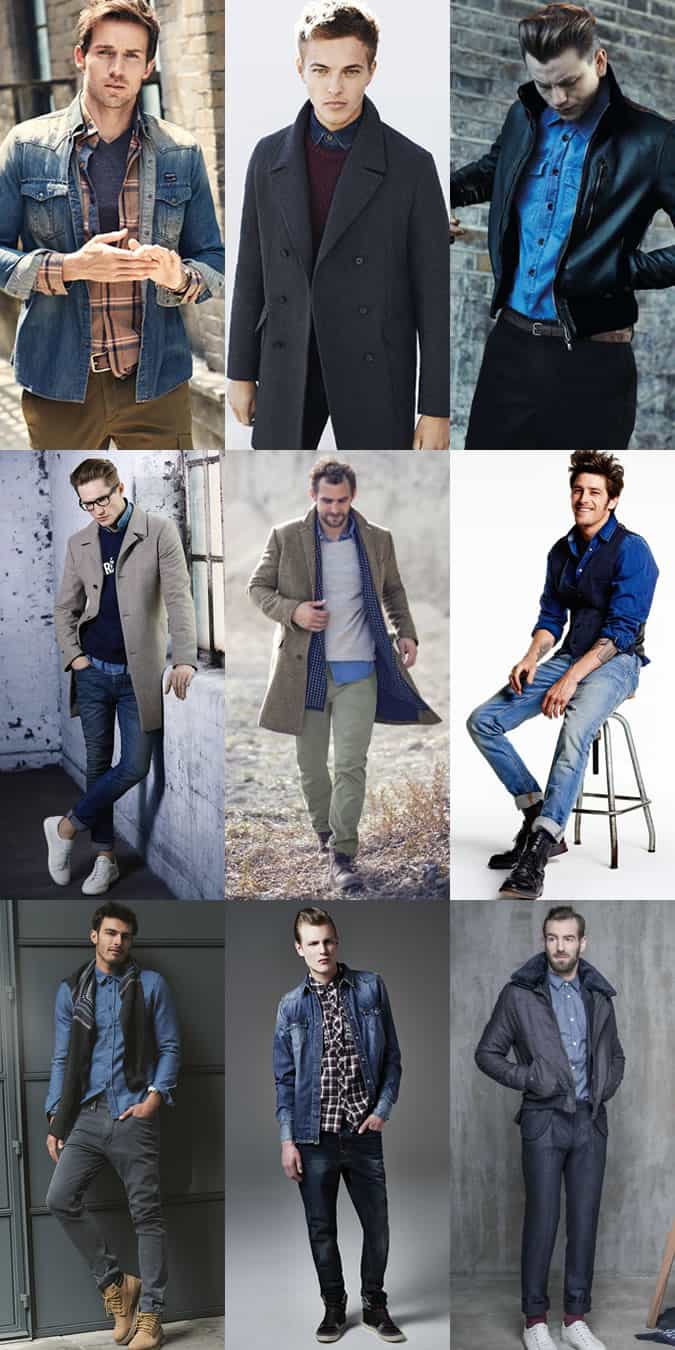Men's Denim Shirts - Casual Outfit Inspiration Lookbook