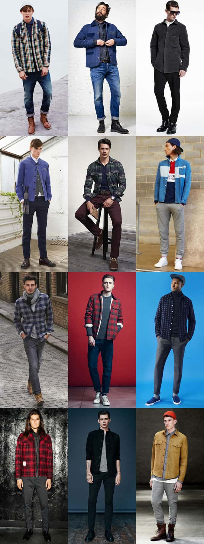 Men's Overshirts Outfit Inspiration Lookbook