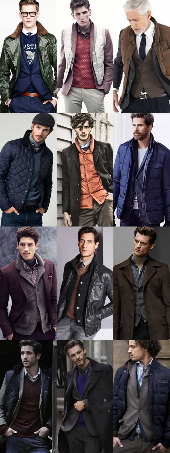 Men's Winter Layering Outfit Inspiration - Utilising Four Pieces