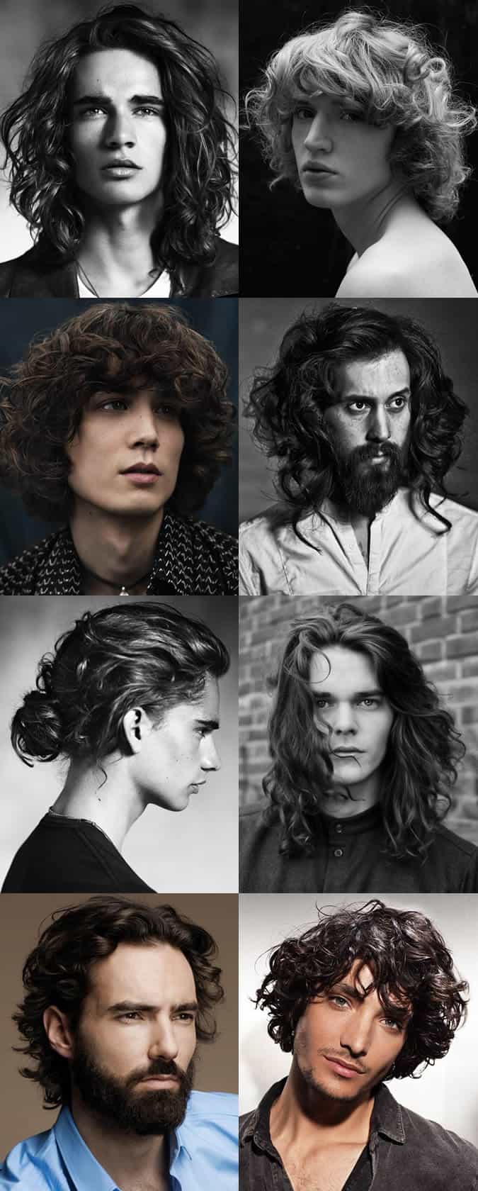 Men's Curly and Wavy Long Hairstyles