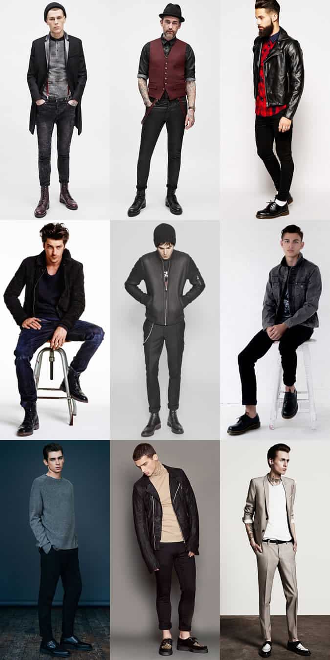 Men's Heavy Duty Boots, Creepers & Two Tone Shoes - Modern Rockabilly-Inspired Outfit Inspiration Lookbook