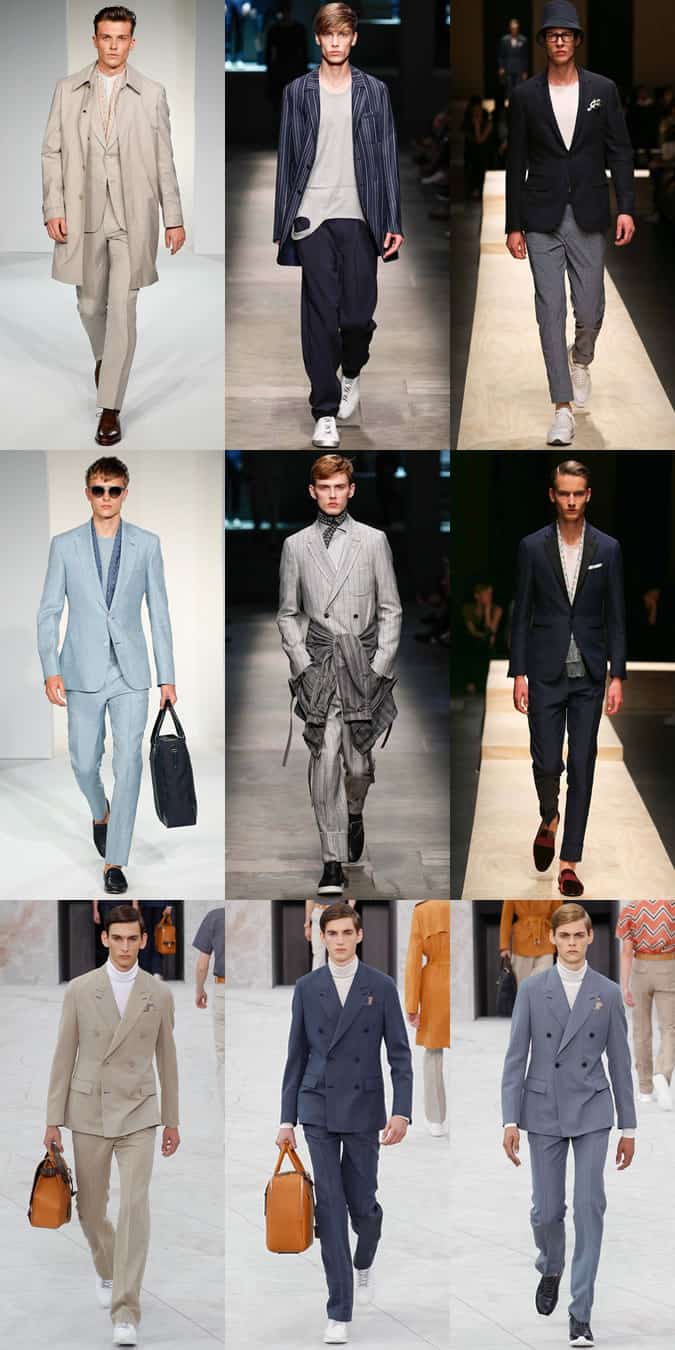Men's Dress Down Suiting On The SS15 Runways