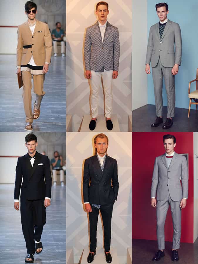 Men's Tie-Less Shirts On The SS15 Runways
