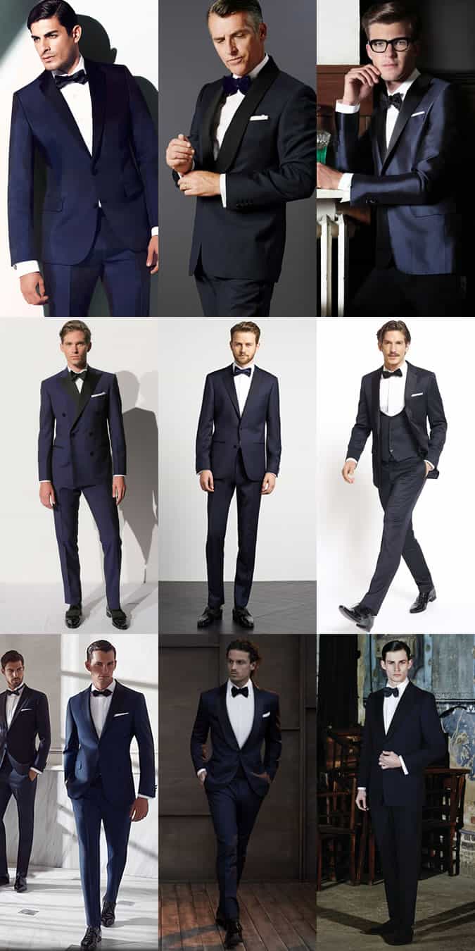 Men's Midnight Blue Tuxedo/Dinner Suits - Formal/Black Tie Outfit Inspiration Lookbook
