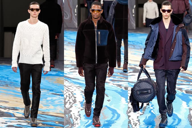 Men's Statement Coloured Footwear/Shoes On The AW14 Louis Vuitton Runways