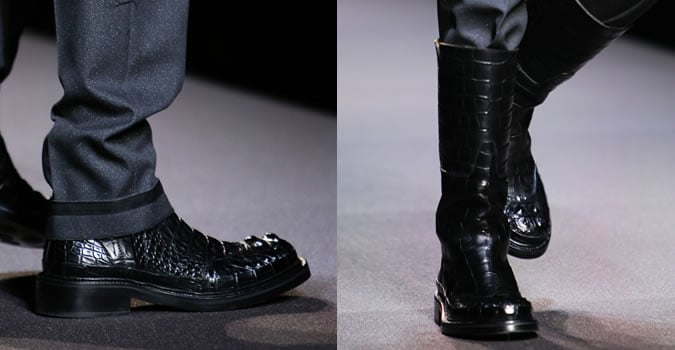Men's Printed Shoes/Footwear On AW14 Runways At Zegna