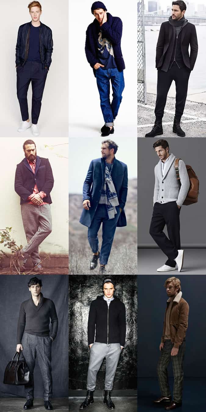 Men's Relaxed Fitting Trousers and Clothing Outfit Inspiration Lookbook