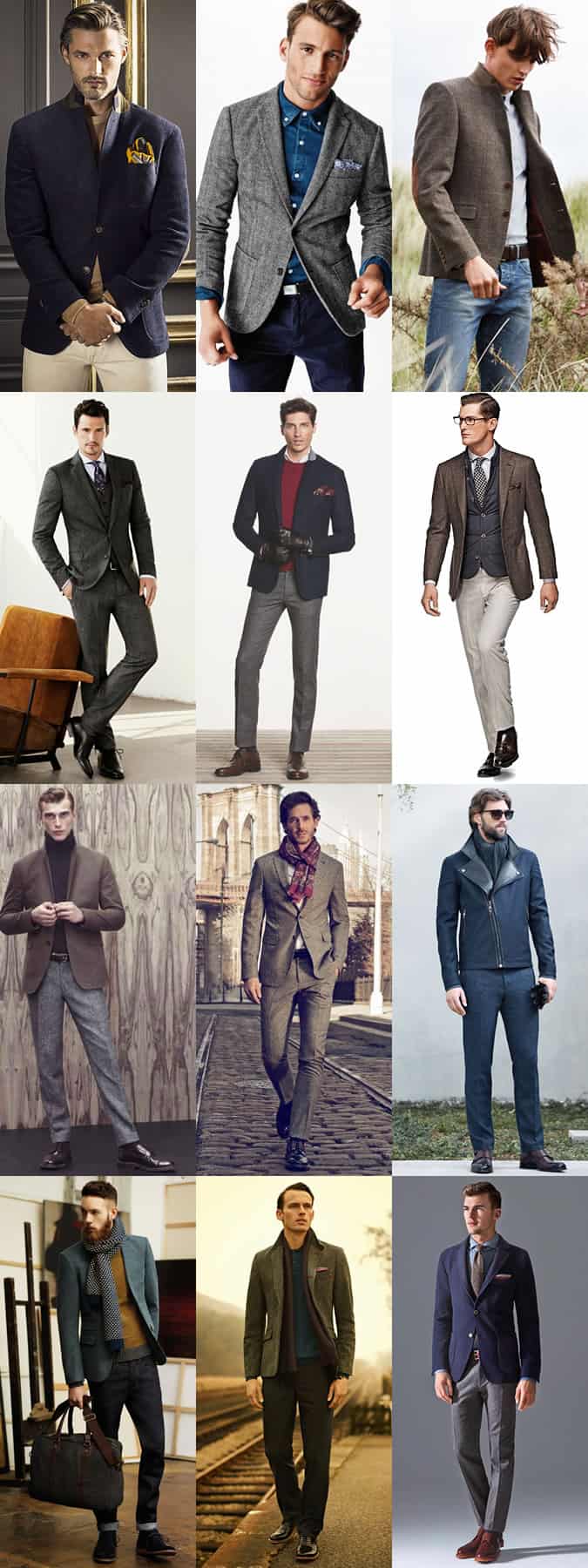 Men's Tweed Jackets and Trousers City Outfit Inspiration Lookbook