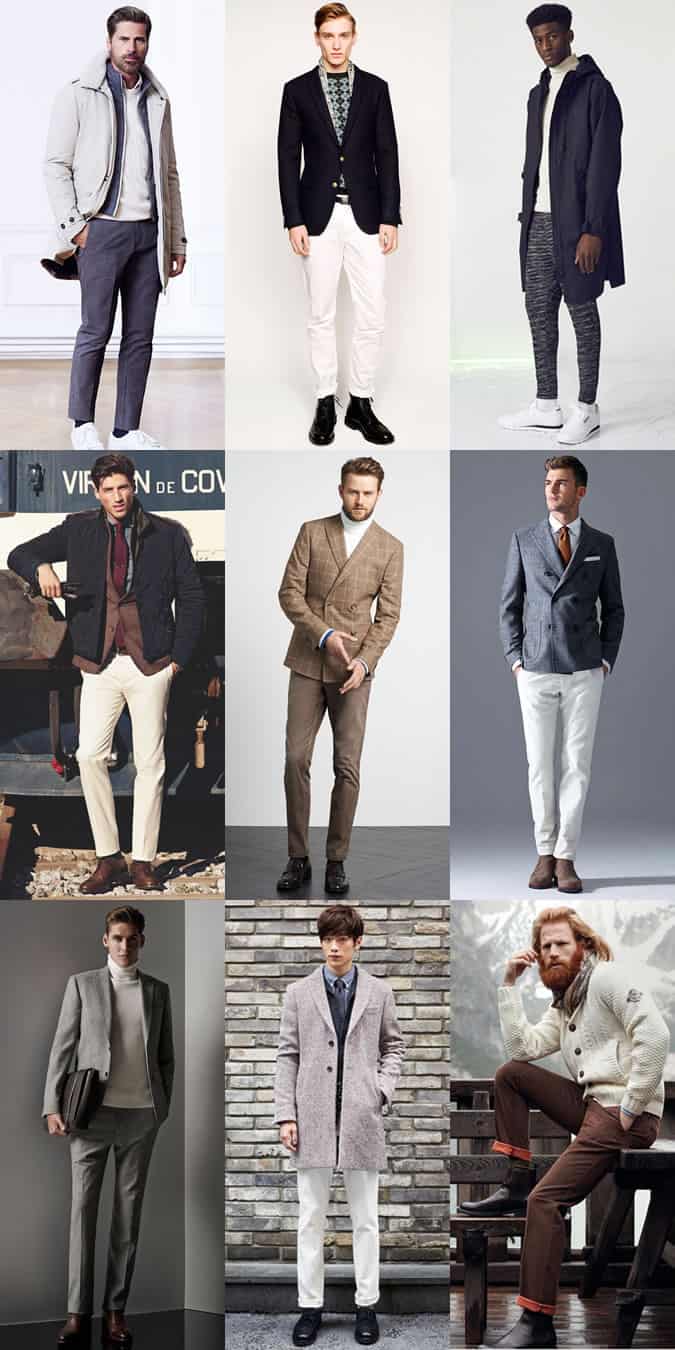 Men's White Winter Clothing - Outfit Inspiration Lookbook