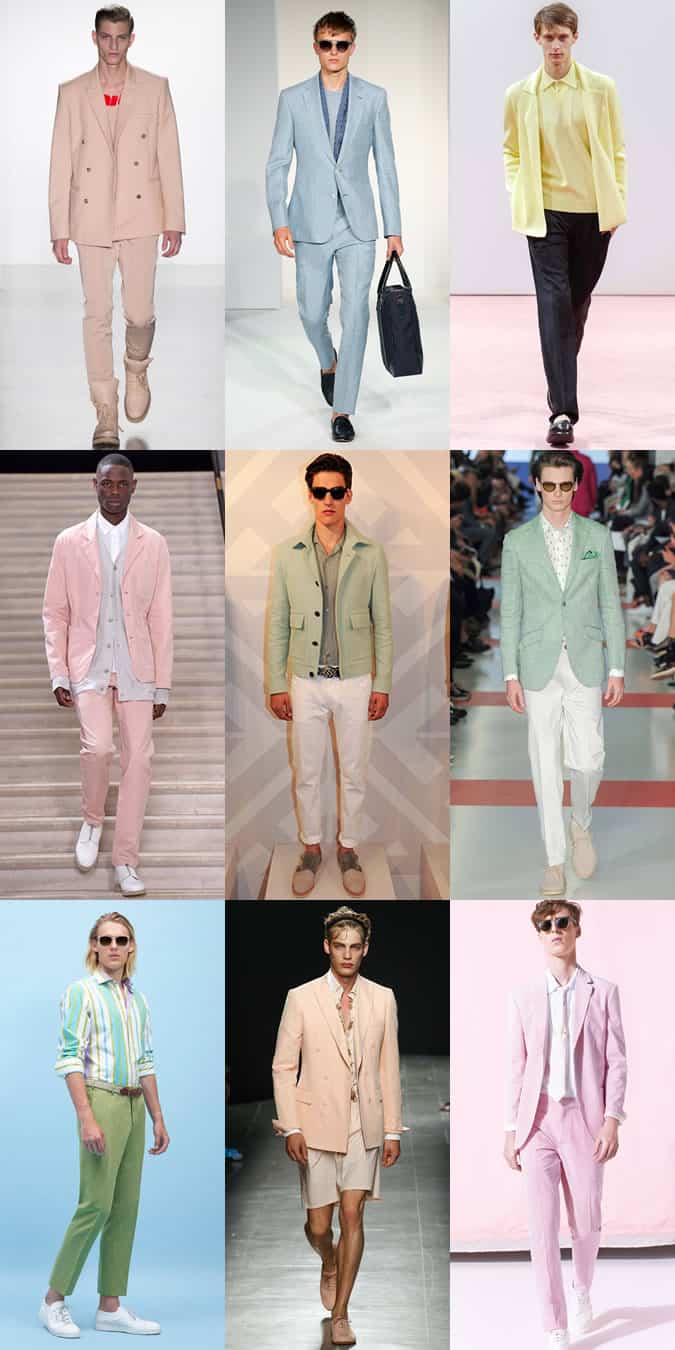 Men's Pastel Coloured Pieces On The Spring/Summer 2015 Runways