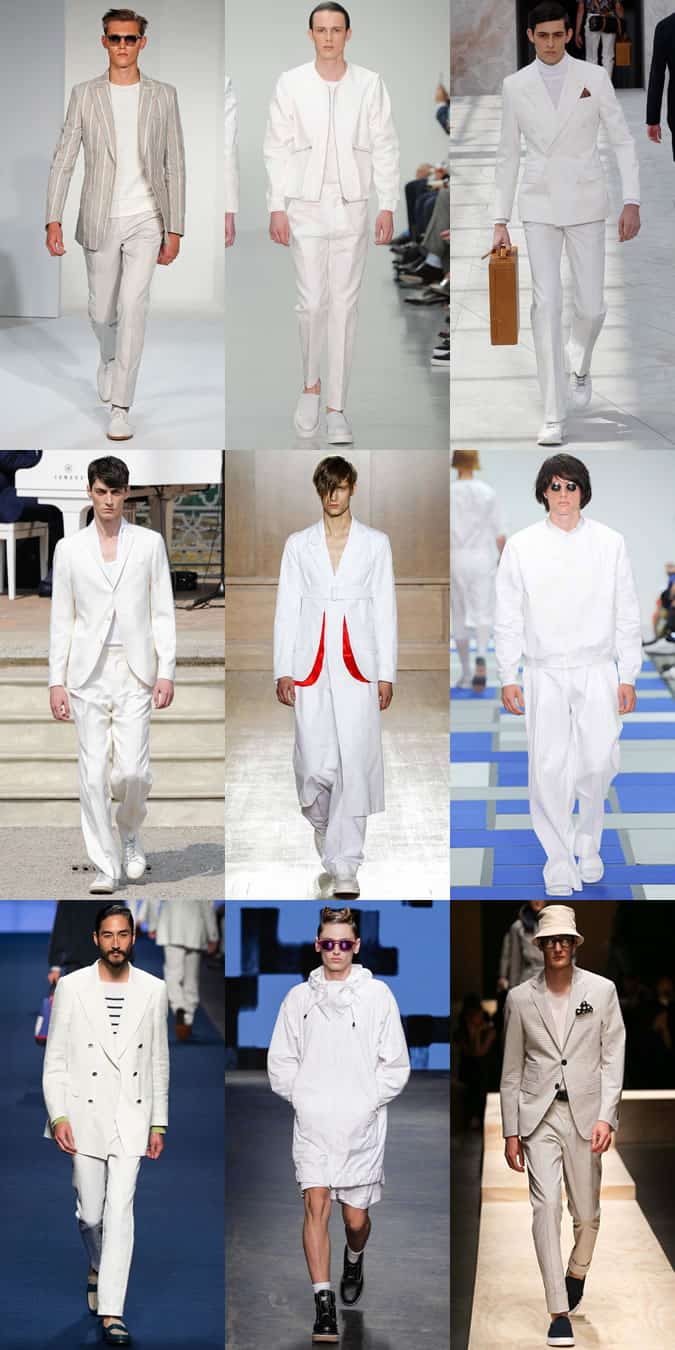 Men's All-White Outfits On The Spring/Summer 2015 Runways