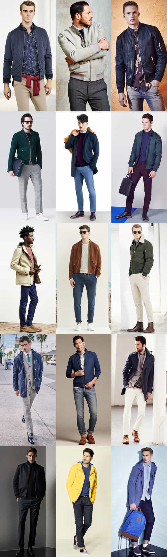 Men's Lightweight Transitional Outerwear Outfit Inspiration Lookbook