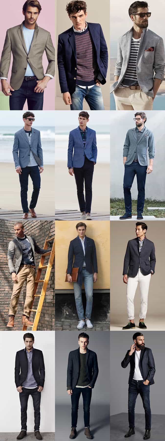 Men's Blazers - Casual and Smart-Casual Outfit Inspiration Lookbook