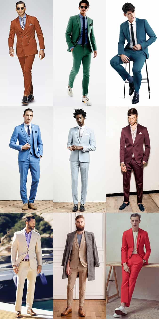 Men's Alternative Suit Colours Outfit Inspiration Lookbook