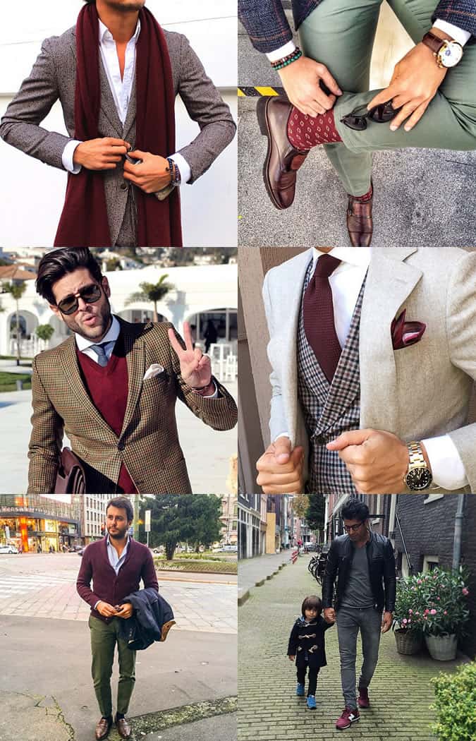 Men's Instagrammers and Bloggers Showing Us How To Wear Burgundy In A Number of Ways