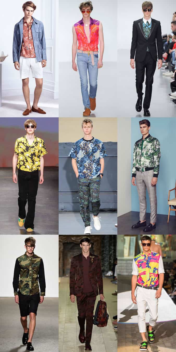 Men's Floral and Camo Prints On The Spring/Summer 2015 Runways