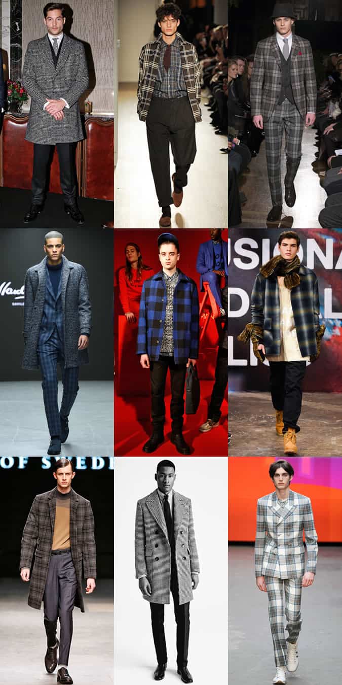 Men's Checked Pieces On The AW15 Runways at London Collections: Men