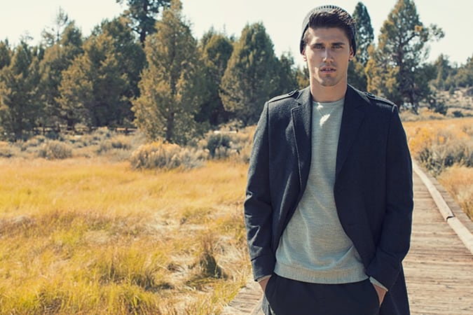 Try mixing a classic sweatshirt with a pair of tailored trousers