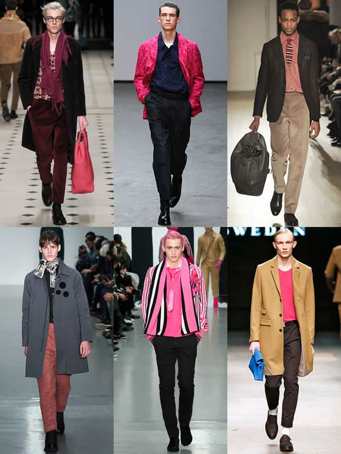 Men's Pink Pieces On The AW15 Runways at London Collections: Men