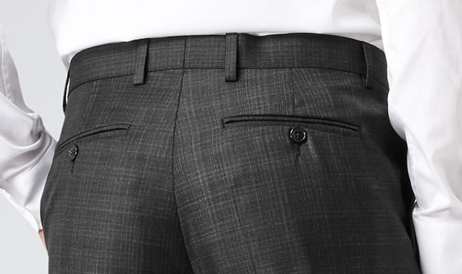 Men's Straight Cut Suit Trousers